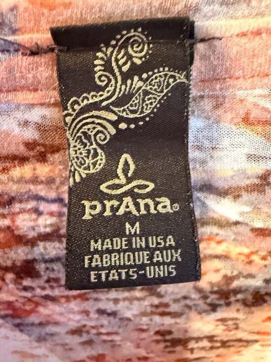 Vintage prAna Y2K Boho Sheer Burnout V-Neck Long Sleeve Top - Picture 3 of 4